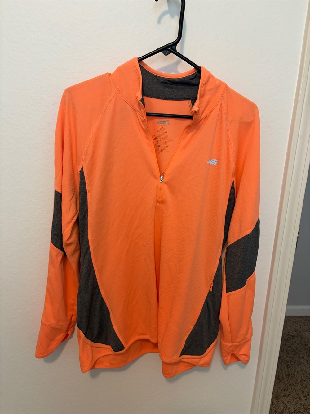 Avia Orange and Gray Women's Half-Zip Pullover